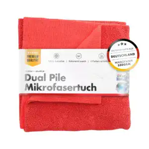 ChemicalWorkz Dual Pile Mikrofiberklud – 350 GSM, Rød, 40×40 cm