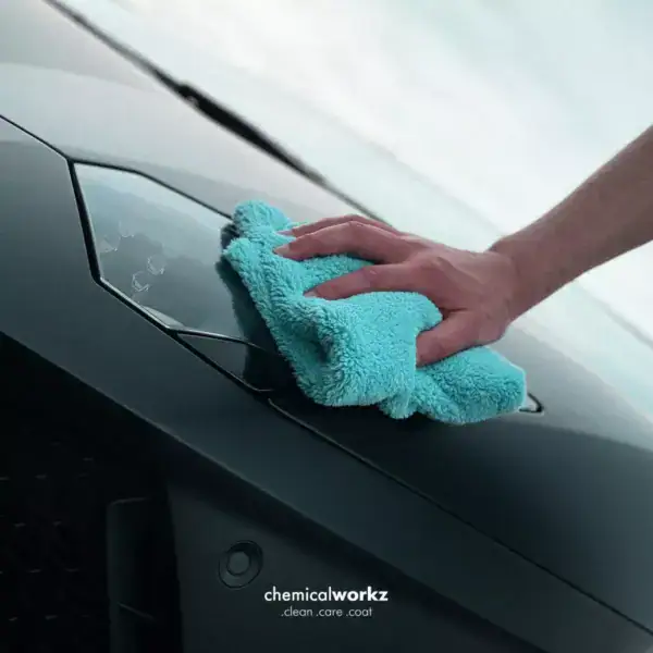 ChemicalWorkz Edgeless Soft Touch Mikrofiberklud 500GSM Lys Blå 40×40cm - Billede 2