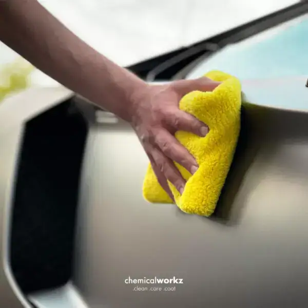 ChemicalWorkz Edgeless Soft Touch Mikrofiberklud 500GSM Gul 40×40cm - Billede 3