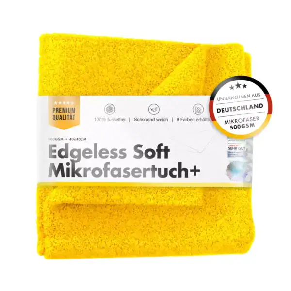 ChemicalWorkz Edgeless Soft Touch Mikrofiberklud 500GSM Gul 40×40cm