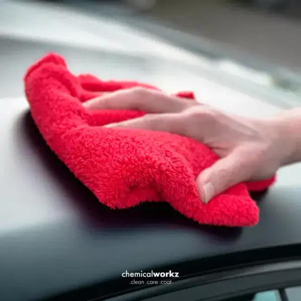 ChemicalWorkz Edgeless Soft Touch Mikrofiberklud 500GSM Rød 40×40cm - Billede 3