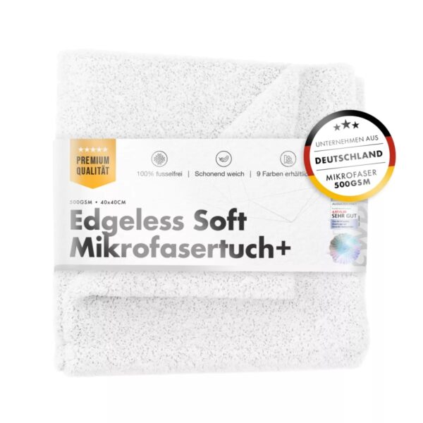 ChemicalWorkz Edgeless Soft Touch Mikrofiberklud 500GSM hvid 40×40cm