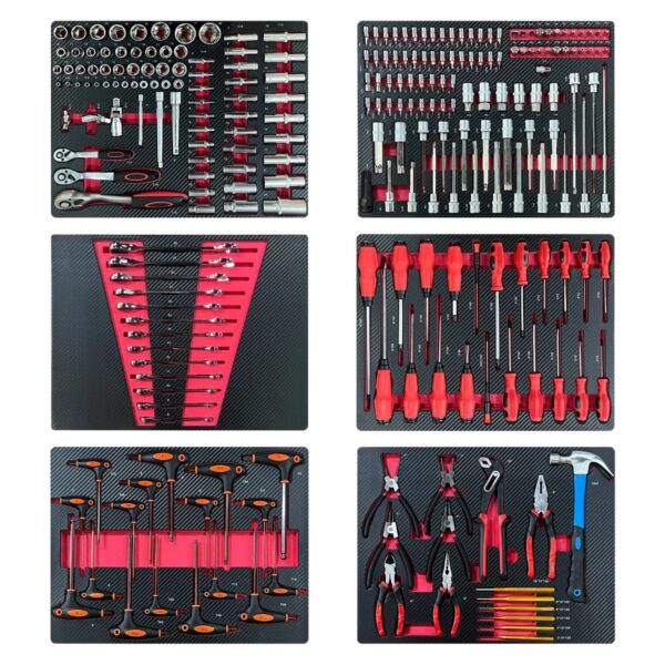 chemcalworkz Professional Tool Cart Værkstedsvogn 254 Dele - Billede 6